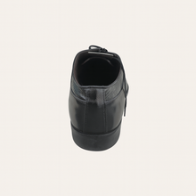 Load image into Gallery viewer, Men’s Black Line-Pattern Formal Lace-Up Shoes