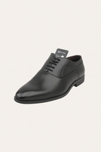 Load image into Gallery viewer, Men’s Black Line-Pattern Formal Lace-Up Shoes
