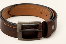 Load image into Gallery viewer, Men’s Brown Genuine Leather Casual Belt