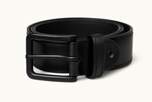 Load image into Gallery viewer, Men’s Black Genuine Leather Casual Belt