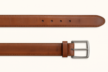 Load image into Gallery viewer, Men’s Brown Genuine Leather Formal Belt