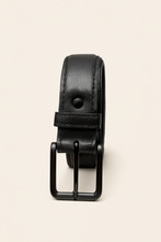 Load image into Gallery viewer, Men’s Black Genuine Leather Casual Belt