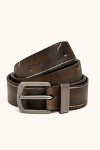 Load image into Gallery viewer, Men’s Brown Genuine Leather Casual Belt