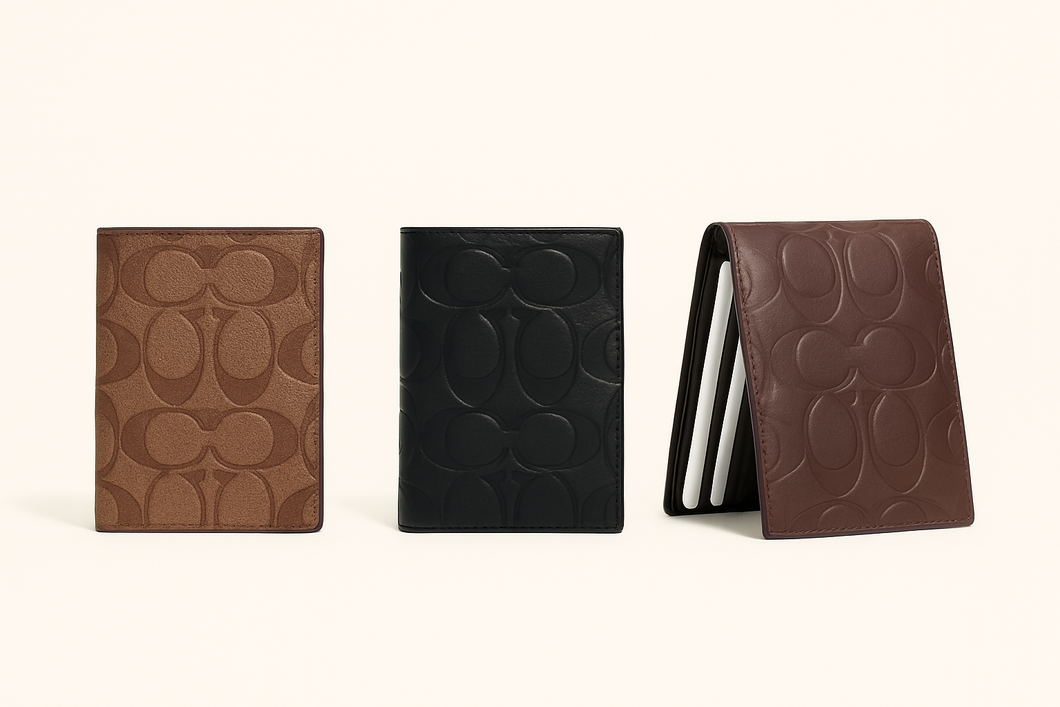 Genuine Leather Wallet – Brown, Black & Blue