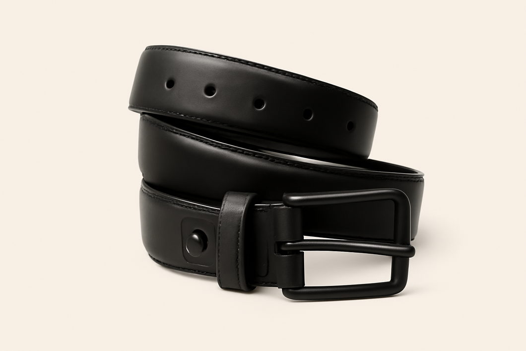 Men’s Black Genuine Leather Casual Belt
